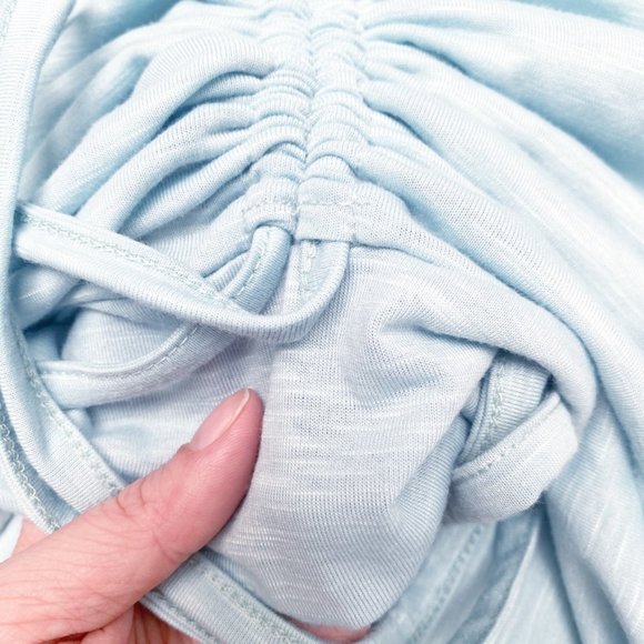 Juicy Couture - Light Blue, Y2K, Flowy Top, with Adjustable Front Tie, Size L - Picture 6 of 10